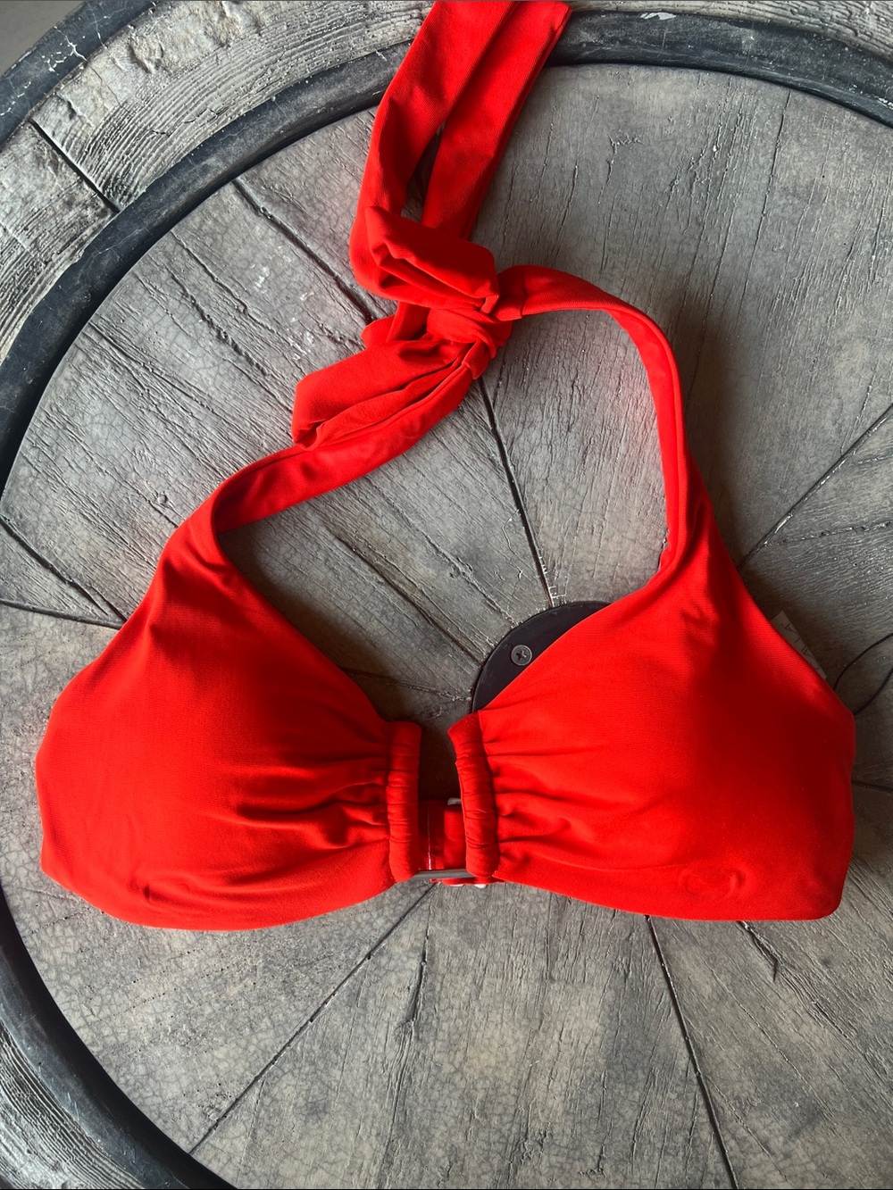 Calia Red Orange Halter Swim Top - Women Accessories